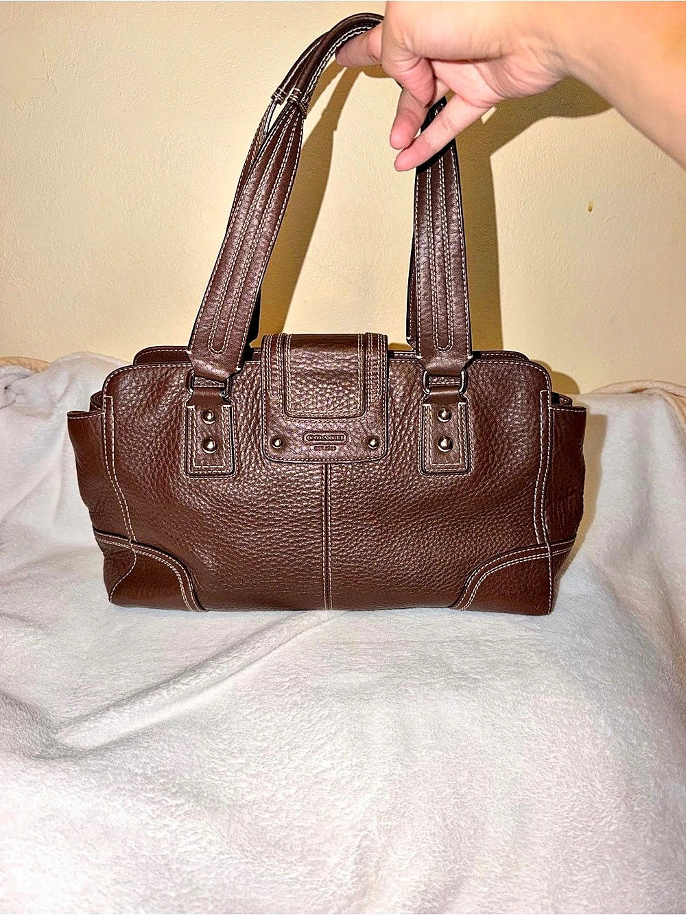Coach Brown Leather Shoulder Bag - Picture 2 of 7